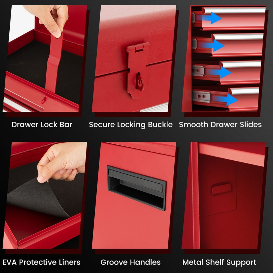2-in-1 Tool Chest and Cabinet with 5 Drawers product image