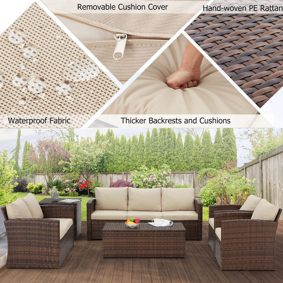 Outdoor Rattan 7-Piece Conversation Set product image