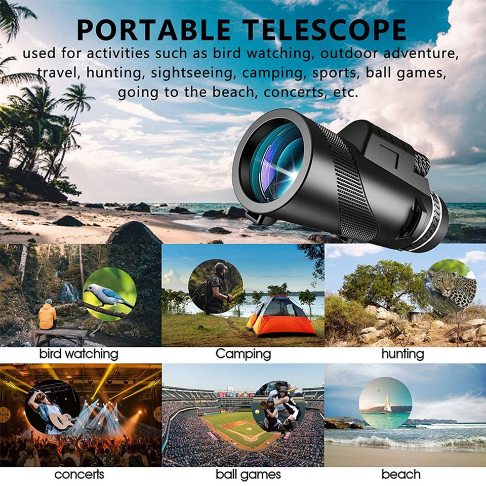 80x100 High Power Smartphone Monocular Telescope product image