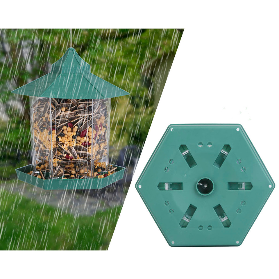 LakeForest® 6-Port Hanging Bird Feeder with Drainage Holes product image