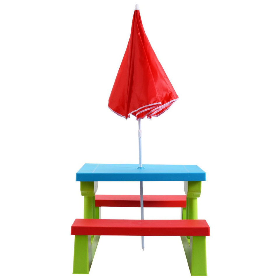 Costway Honeyjoy Kids Picnic Table Set with Umbrella product image
