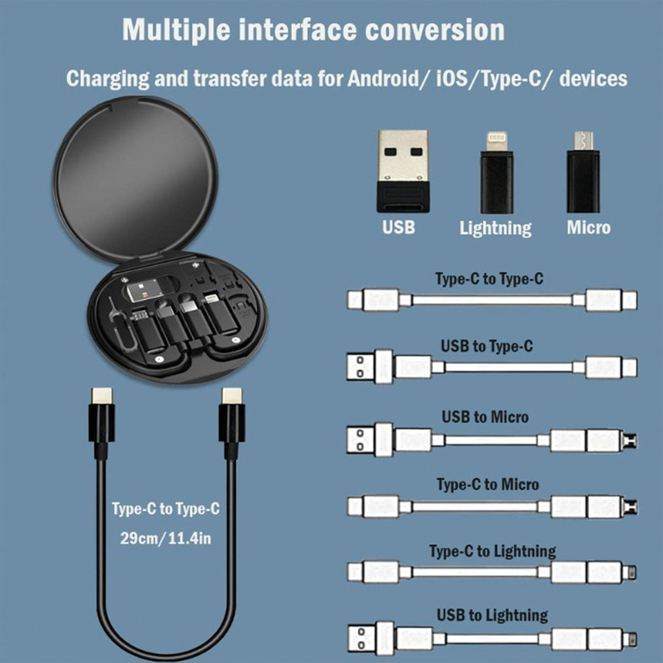 Zummy Multifunction Cable Set with USB Type C Cable product image