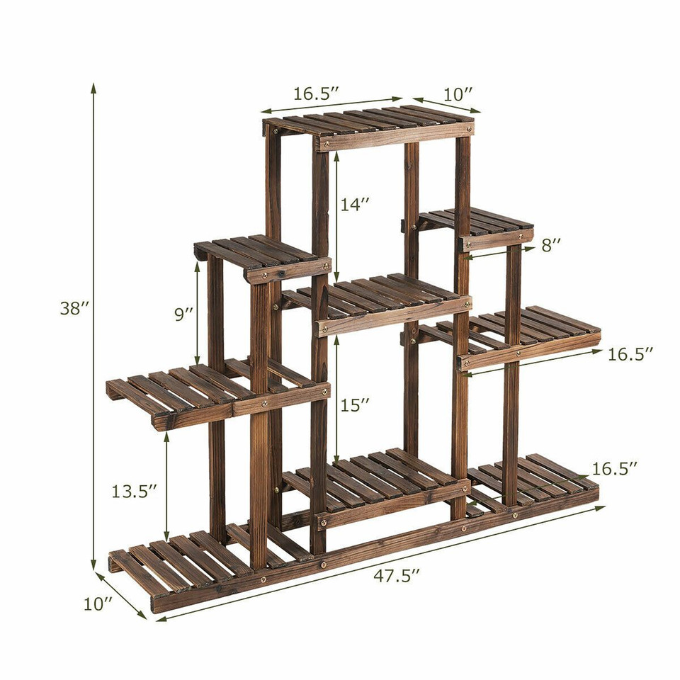 Goplus 6-Tier Flower Wood Plant Stand Display Rack product image