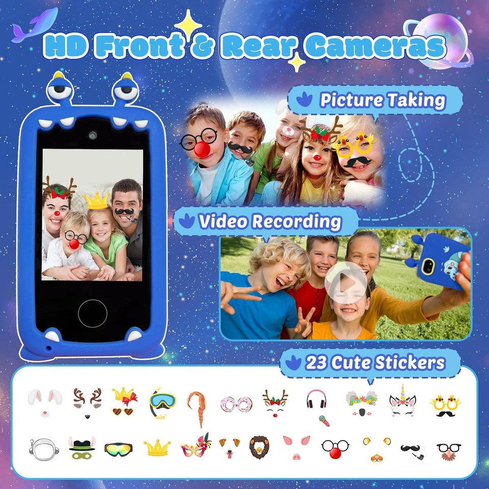 Kids Smart Phone Toys for 4-6 Years Old Boys, Touch Screen MP3 Player, Dual Camera Learning Toys Birthday Gifts product image