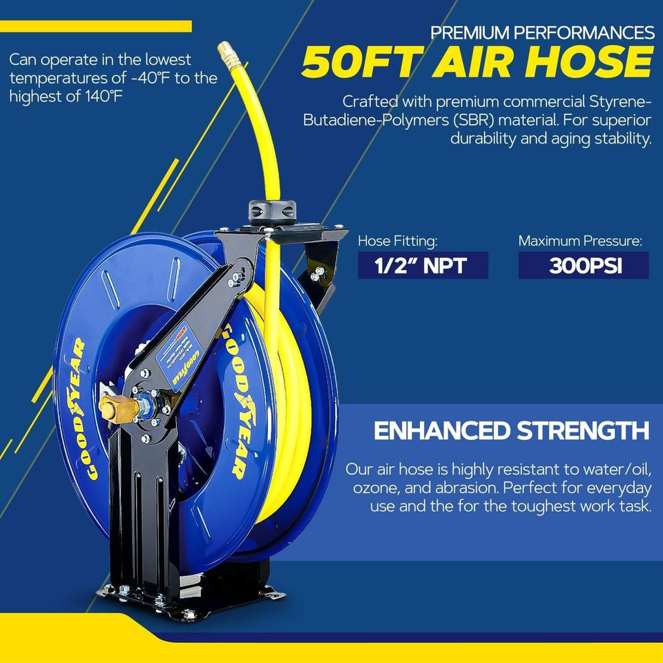 Goodyear Retractable Industrial Air Hose Reel product image