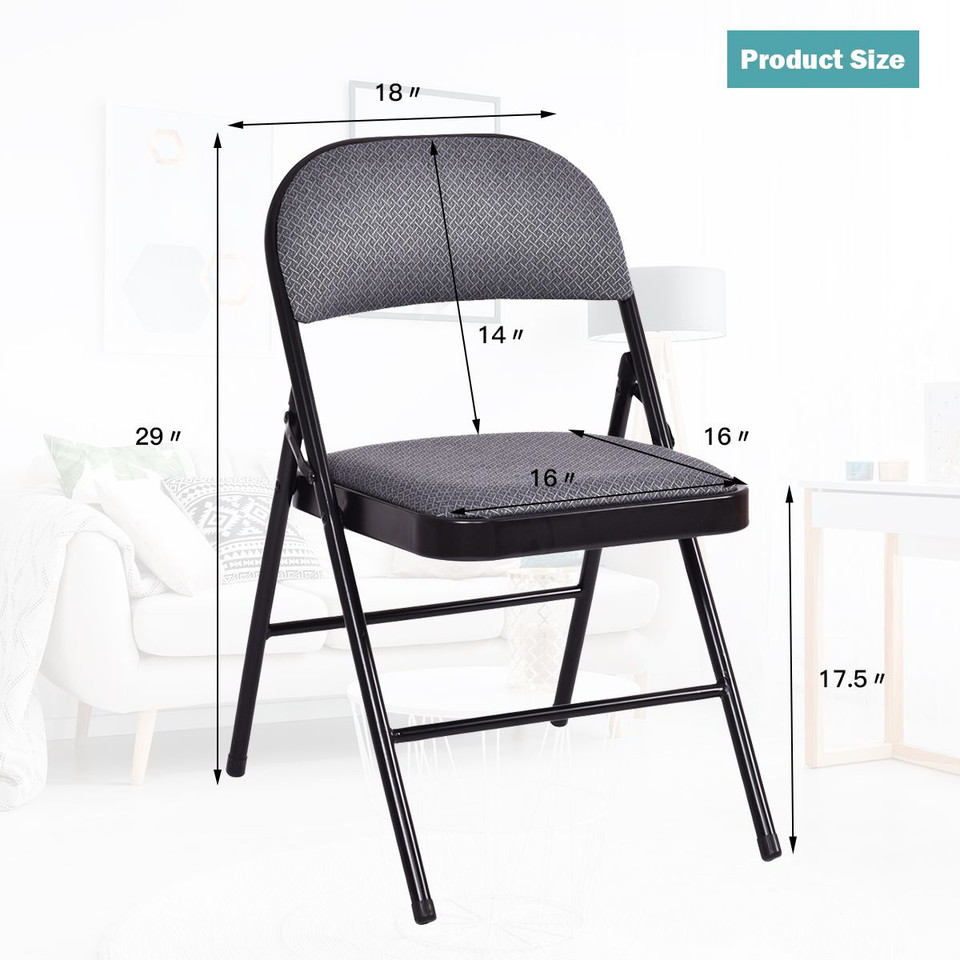 Upholstered Folding Chairs (Set of 2) product image