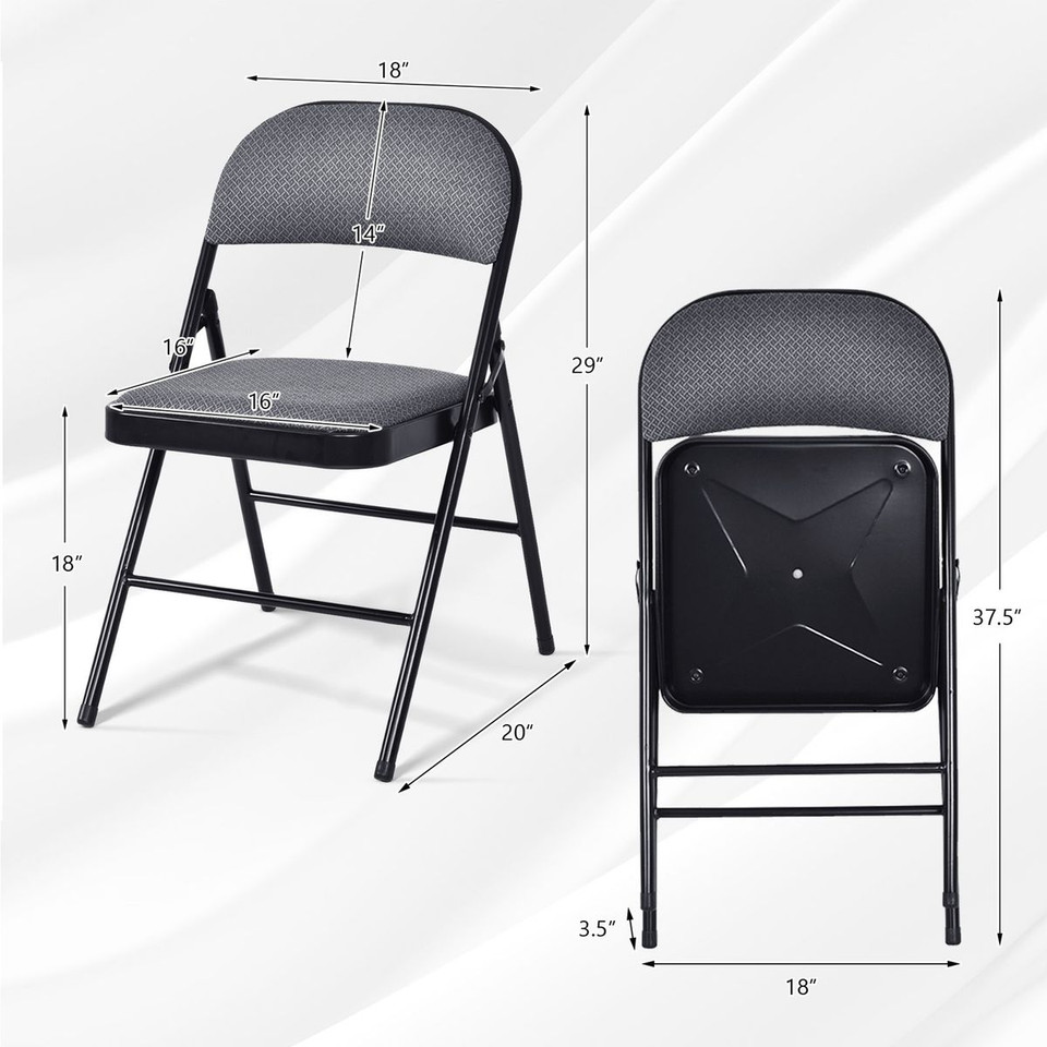 Upholstered Folding Chairs (Set of 2) product image