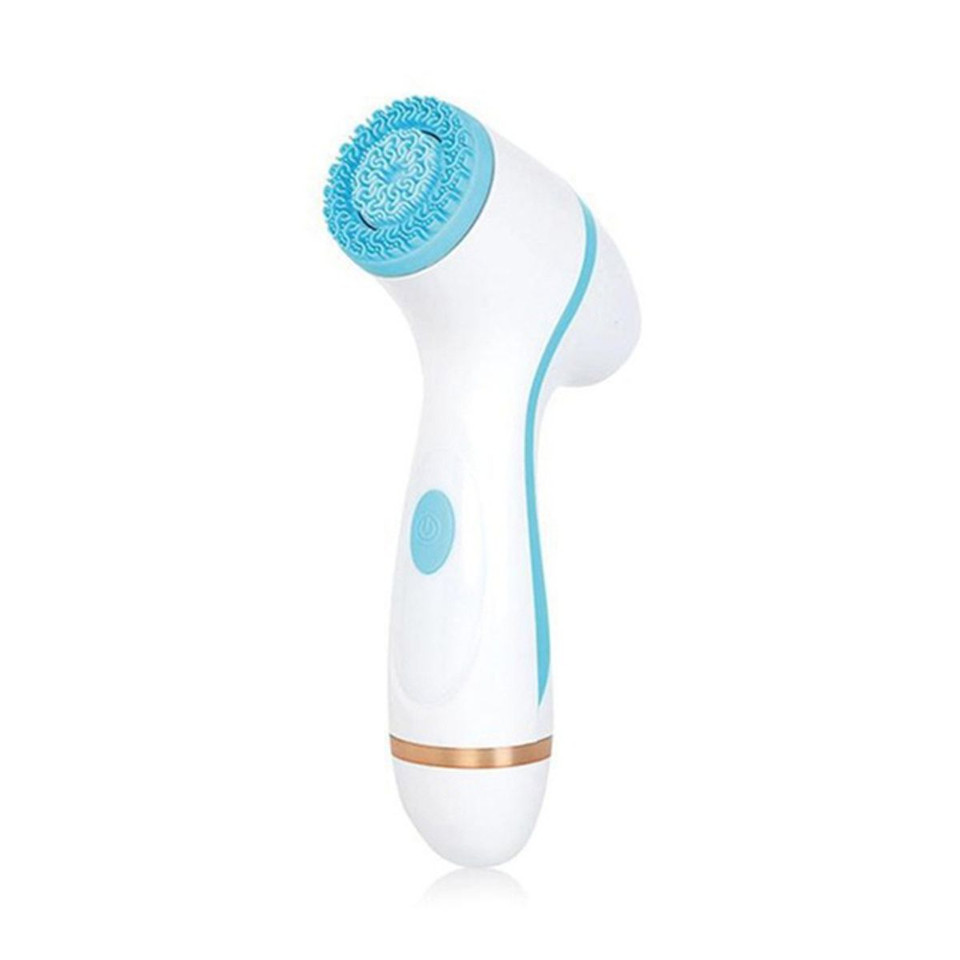 Electric Cleansing Face Brush Ultrasonic Skin Care Tool Silicone Facial Brush Skin Face Cleansing Face Massager Instrument(Blue) product image