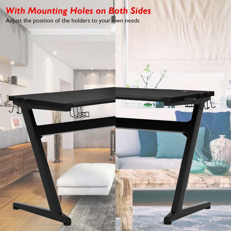 Costway Gaming Desk Z-Shaped PC Table product image