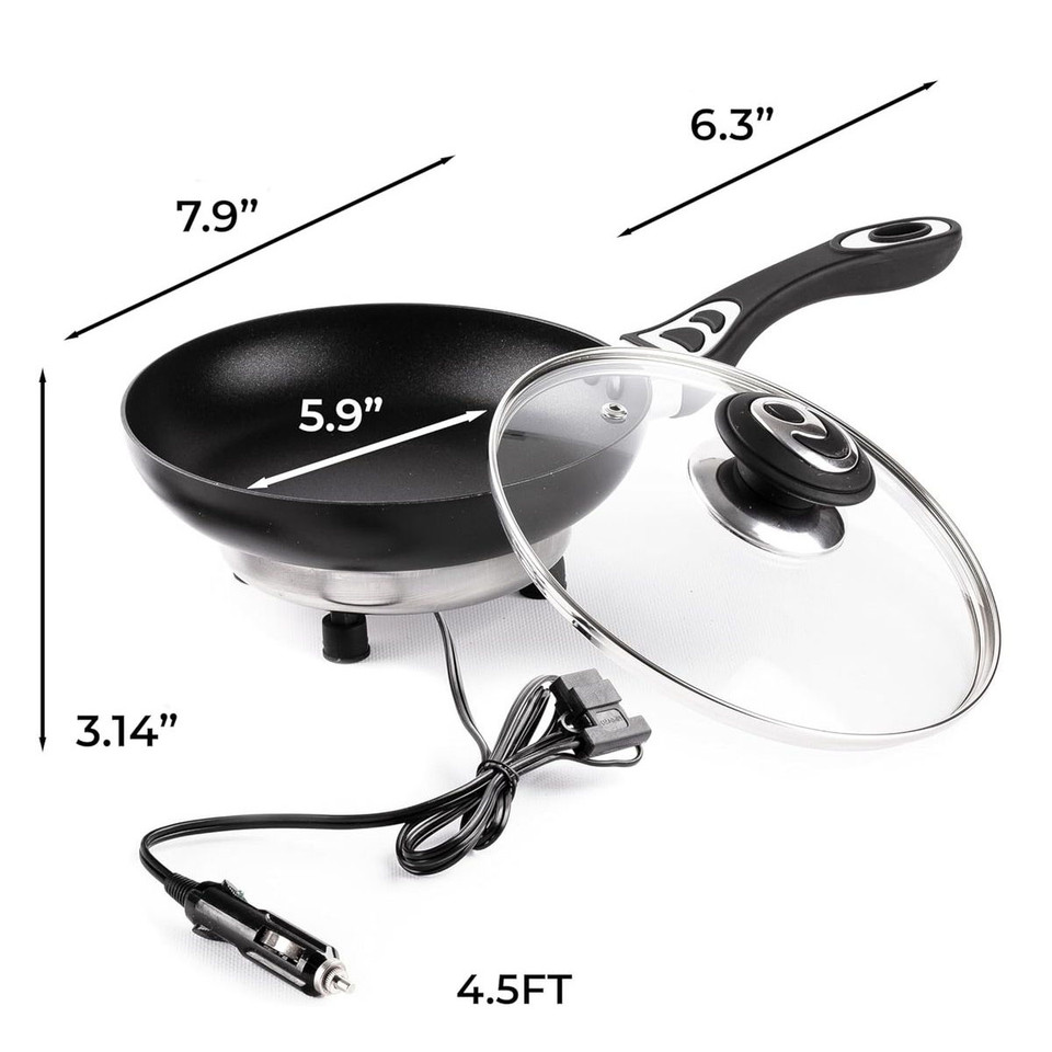 7.5-Inch 12V Portable Non-stick Frying Pan By Zone Tech® product image