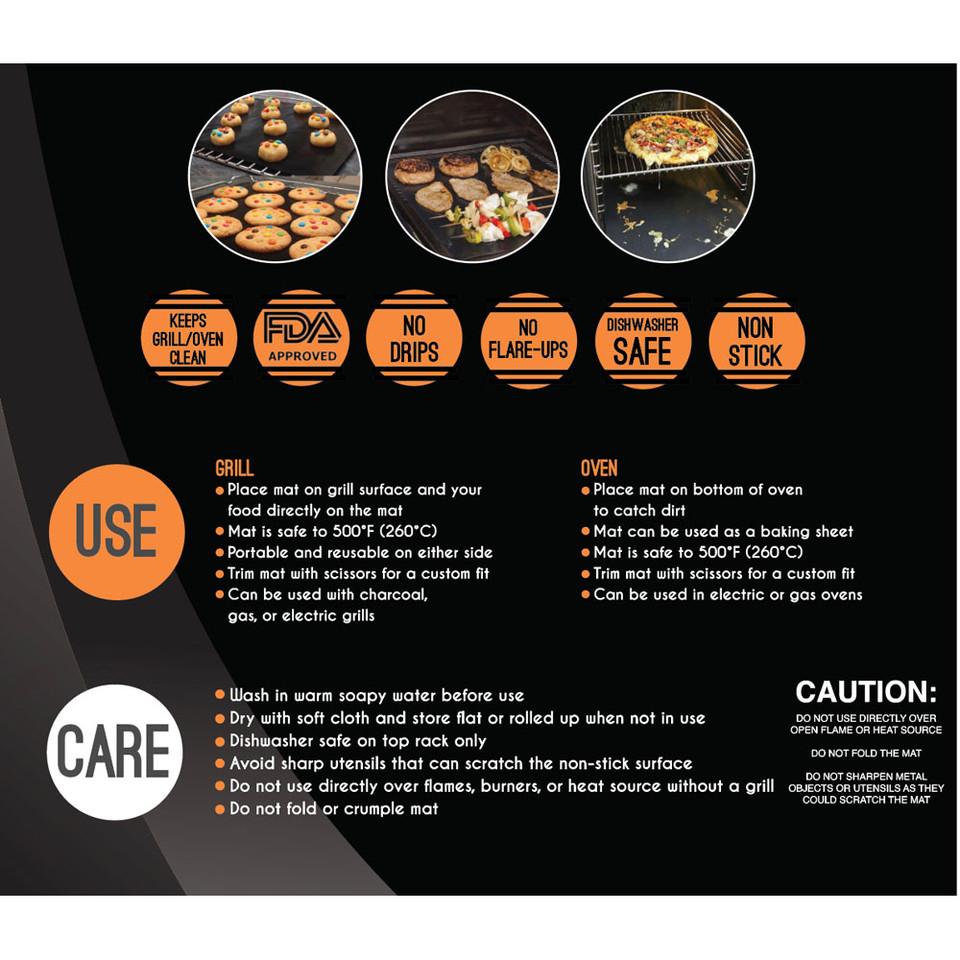  Non-Stick BBQ Grill Mat (2- or 4-Pack)  product image