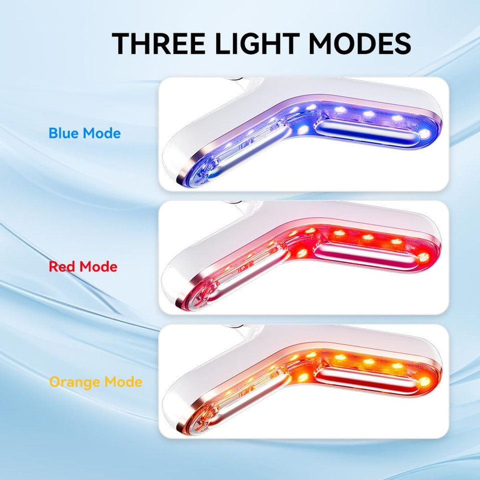 Neck Face Massager, Multifunctional Facial Massager, Rechargeable Sculpting Tool for Skin Care and Double Chin with Vibration(White) product image