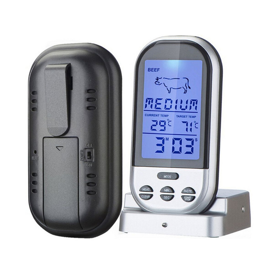 Wireless Barbecue Thermometer Electronic Kitchen Food Barbecue Meat Waterproof Thermometer product image