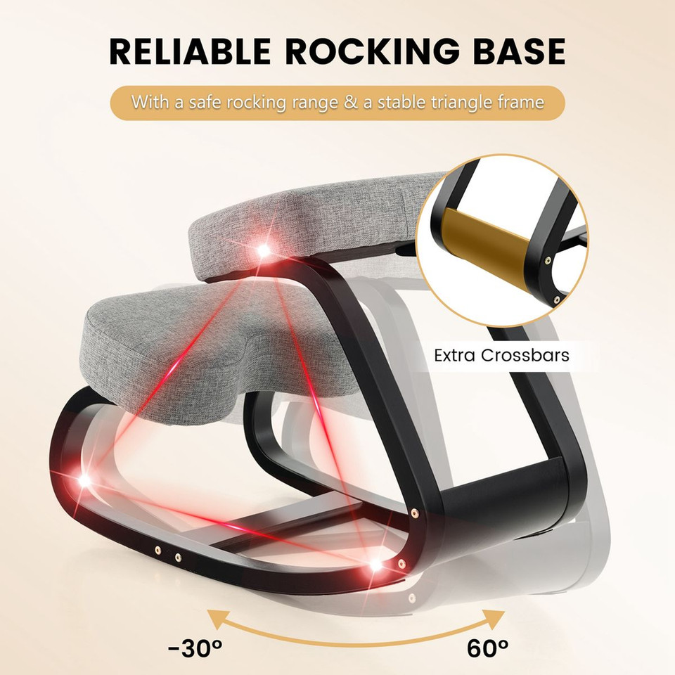 Rocking Ergonomic Kneeling Chair with Padded Cushion product image