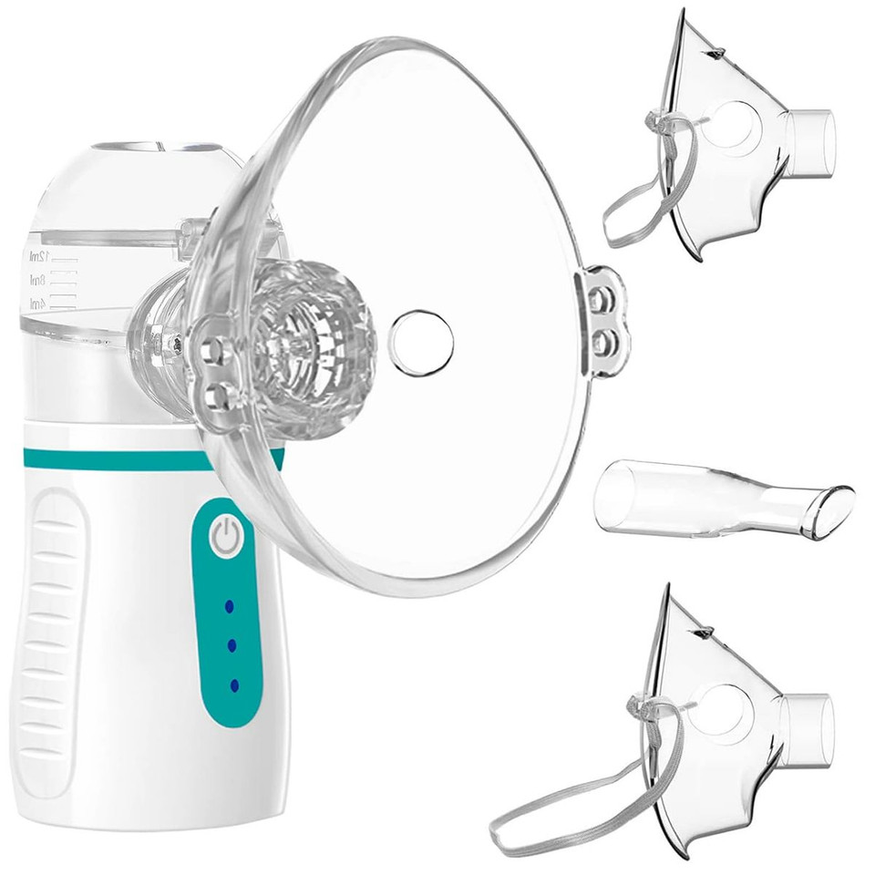 Portable Nebulizer with 3 Adjustable Speed, for Teens and Kids, Handheld Nebulizer for Breathing Issues, with Automatic-Cleaning, Effective for Home Use product image