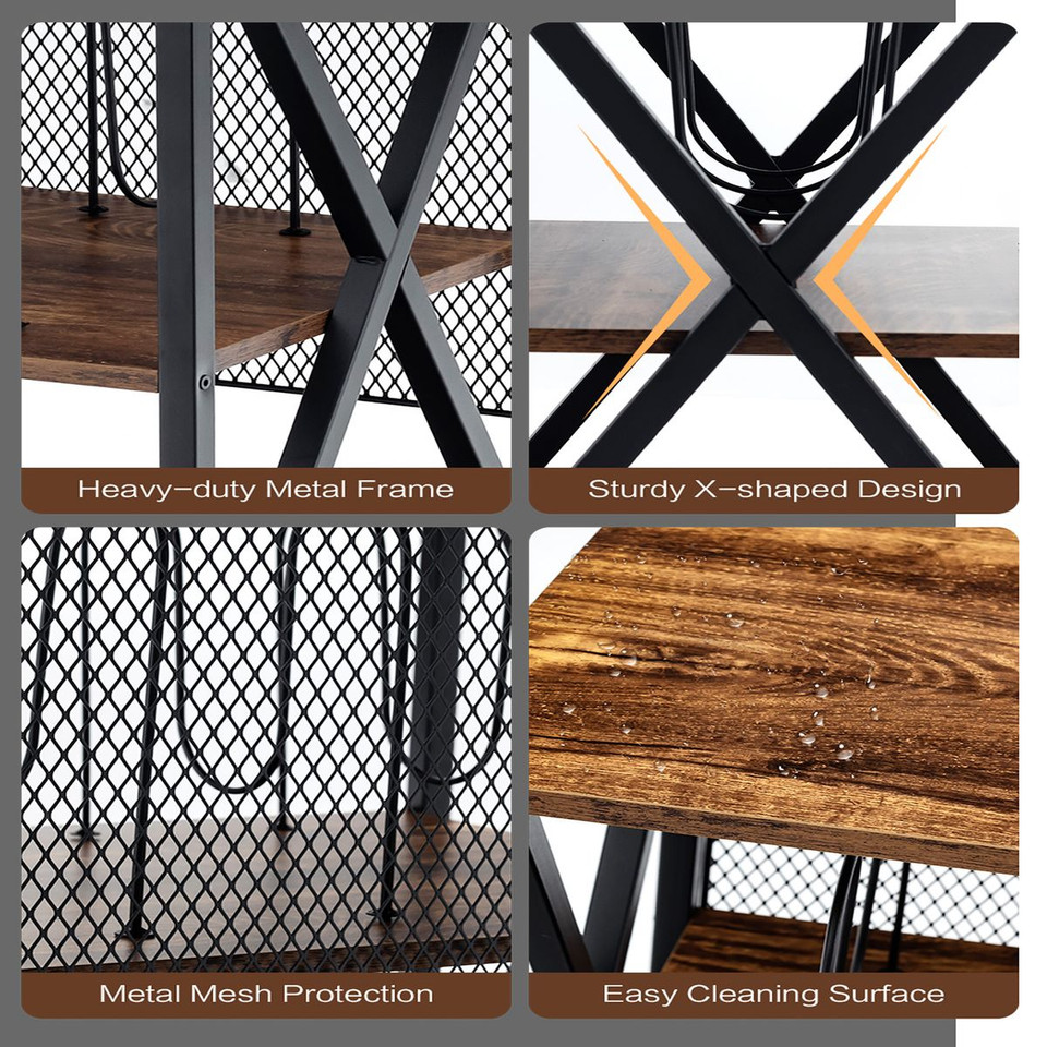 3-Tier Rolling Turntable Stand with Vinyl Record Storage product image