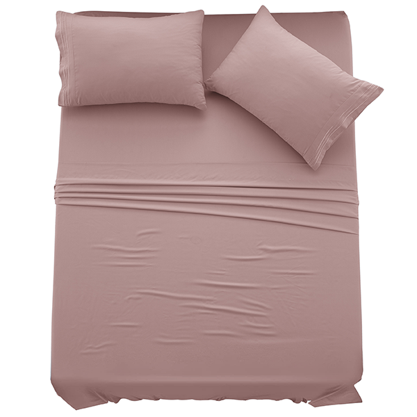 4-Piece Solid Microfiber Deep Pocket Bedding Sheet Set product image
