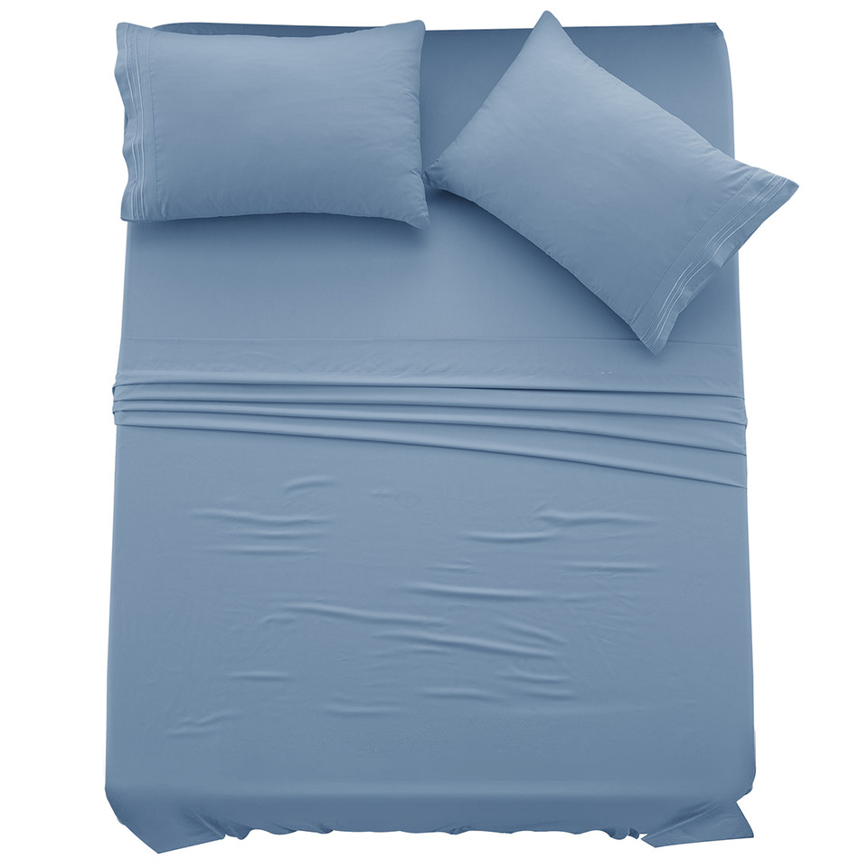 4-Piece Solid Microfiber Deep Pocket Bedding Sheet Set product image