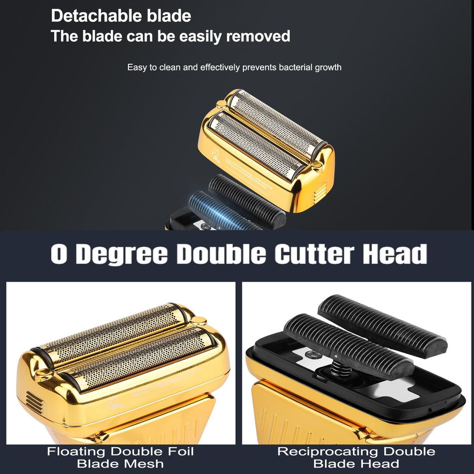 Professional Hair Clippers for Men, Barber Clippers and Trimmer Set with Cordless Electric Razor and LCD Display(Gold) product image