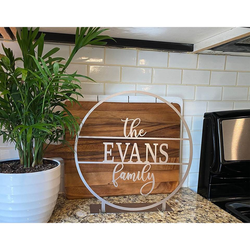 Personalized Round Tabletop Name Sign (3 Sizes/4 Colors) product image