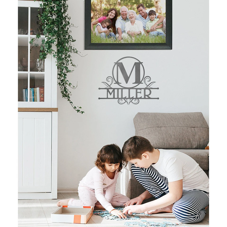 Personalized Monogram Metal Name Sign product image