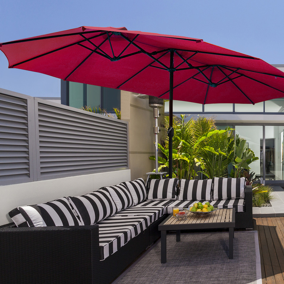 15-Foot Double-Sided Patio Umbrella product image