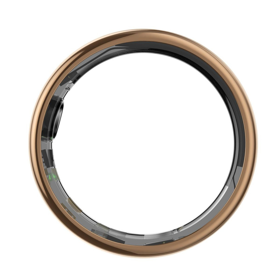 Smart Ring Fitness Tracker Ring, Multi-Modes Fitness Tracker Rate Pedometer Sleep Monitoring Waterproof Bluetooth Connectivity(Gold-US 8#) product image