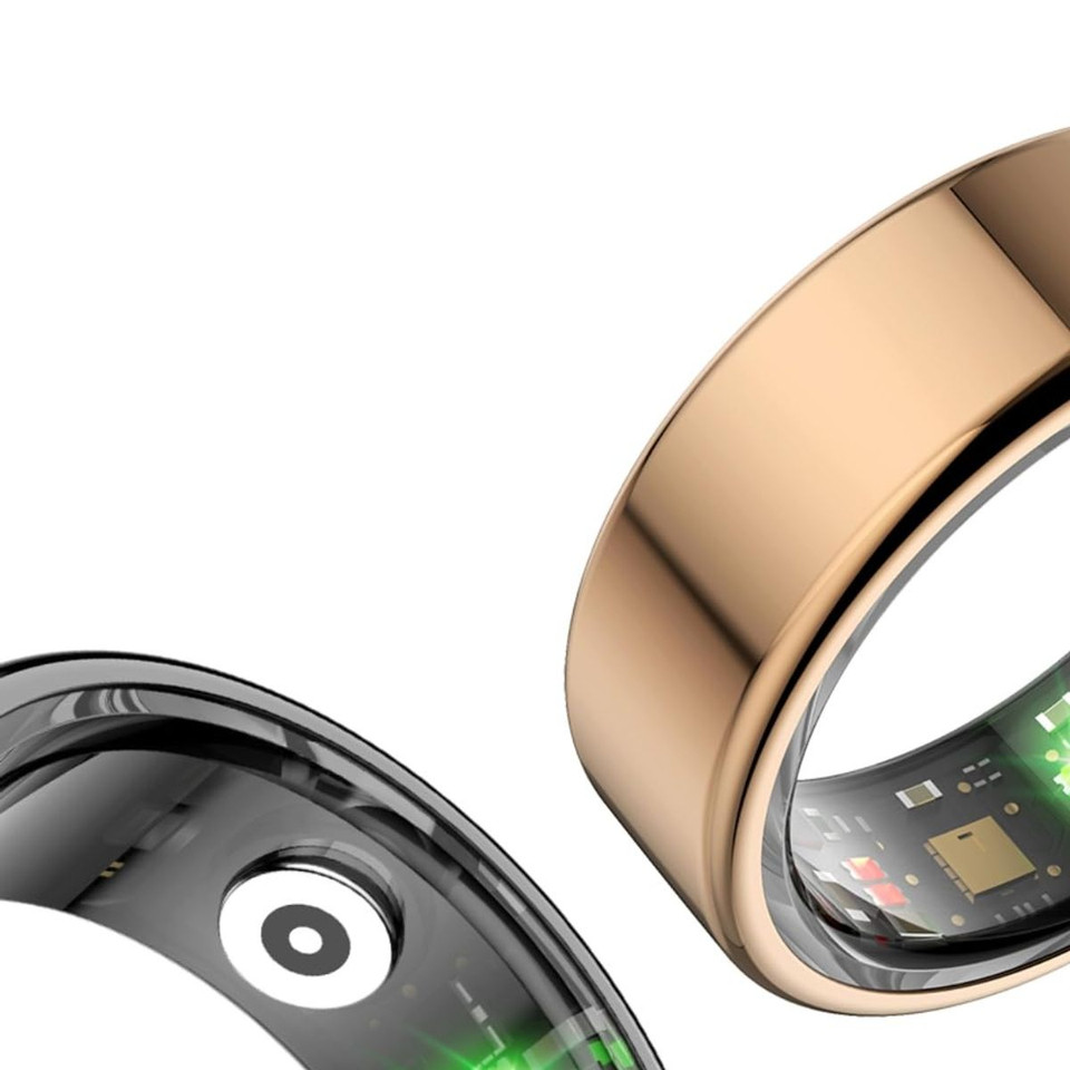 Waterproof Smart Ring Fitness Tracker with Bluetooth Connectivity (Size 11) product image