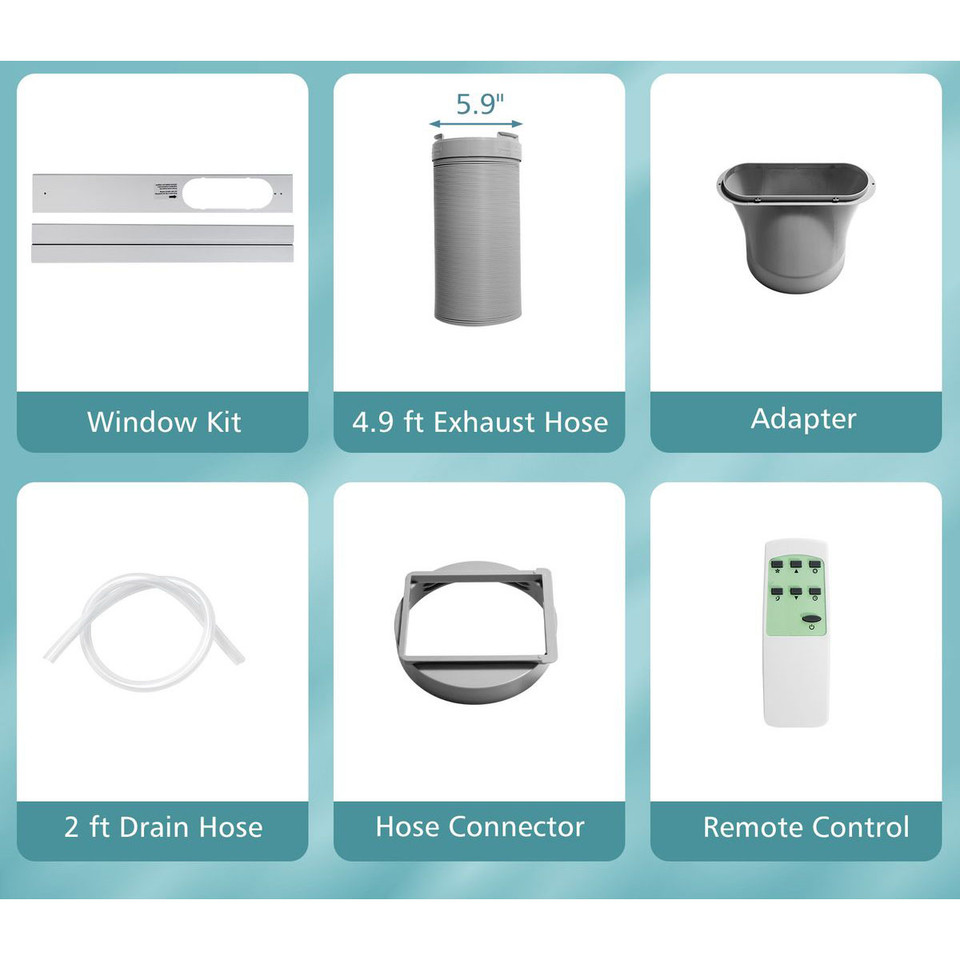 8000BTU ASHRAE Portable Air Conditioner with 3 Modes & Remote product image