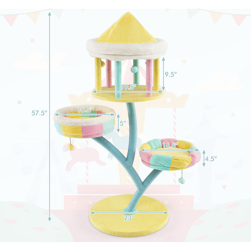 Multi-Layer Cat Tree with 2 Removable Perches product image