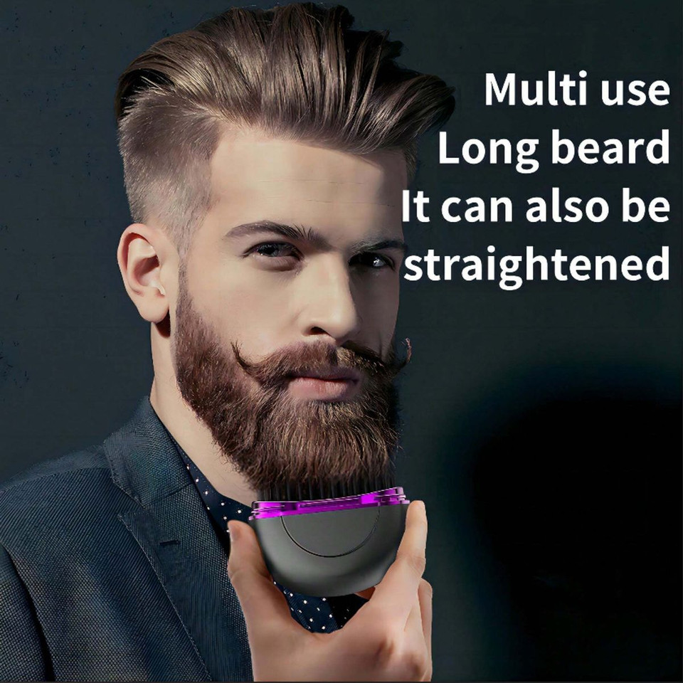 Portable Hair Comb Straightener Brush,Fast Heating 3 Temp Settings,Anti-Scald,For Travel Daily Use,Suitable For Men Long Beard And Women Hair product image