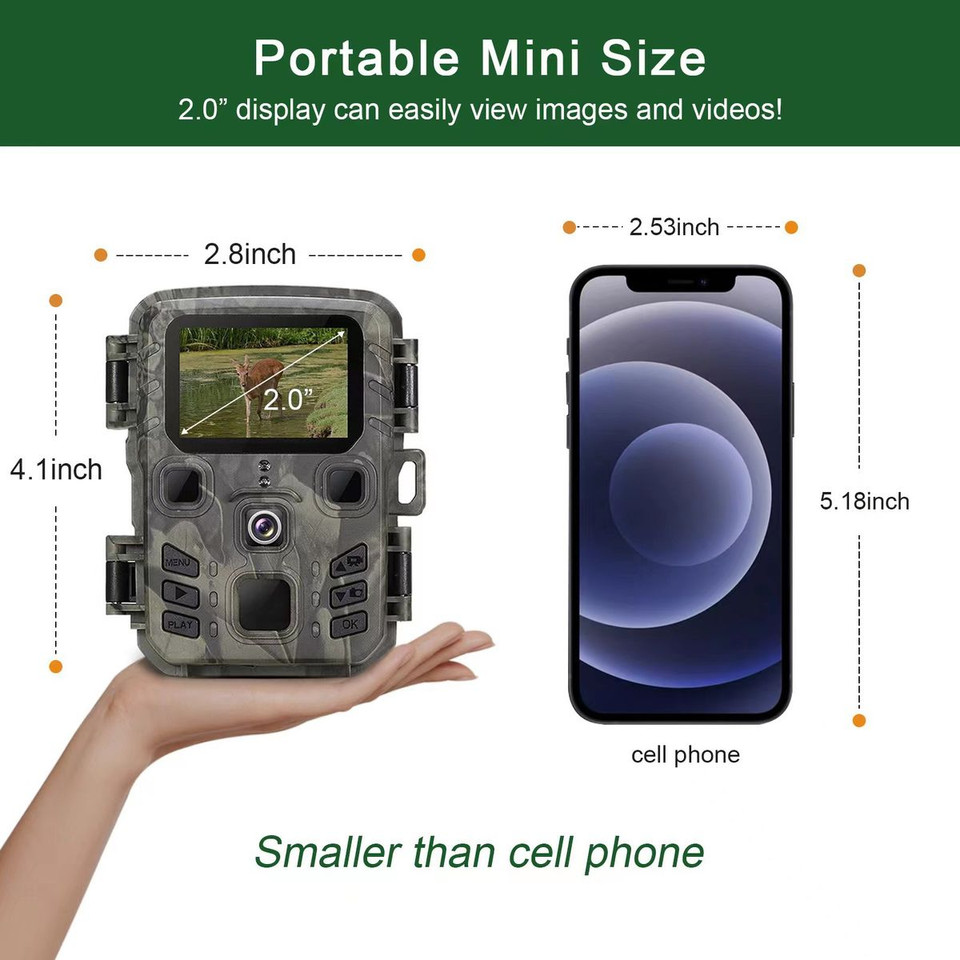 Hunting Camera 12MP Waterproof Trail Camera Outdoor Night View Cam for Observation product image