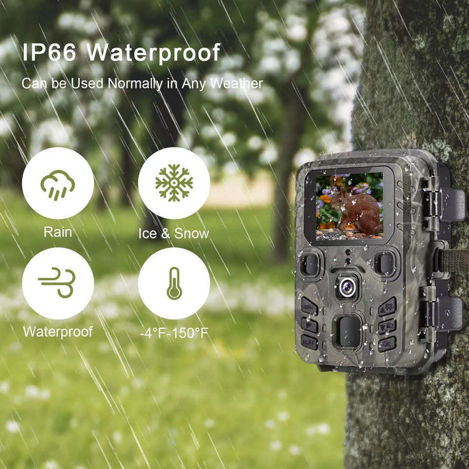 Hunting Camera 12MP Waterproof Trail Camera Outdoor Night View Cam for Observation product image