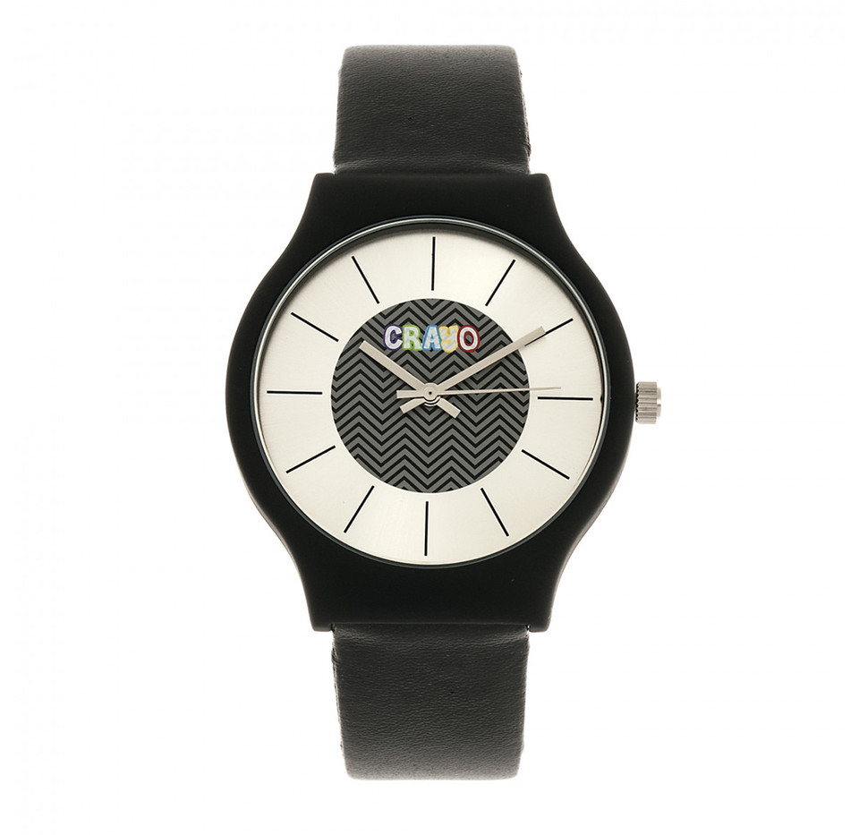 Crayo Trinity Unisex Leatherette Strap Watch product image