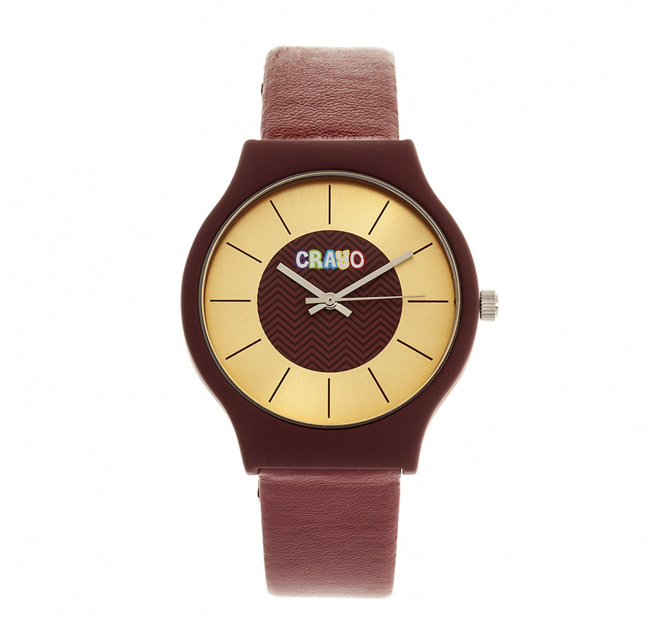 Crayo Trinity Unisex Leatherette Strap Watch product image