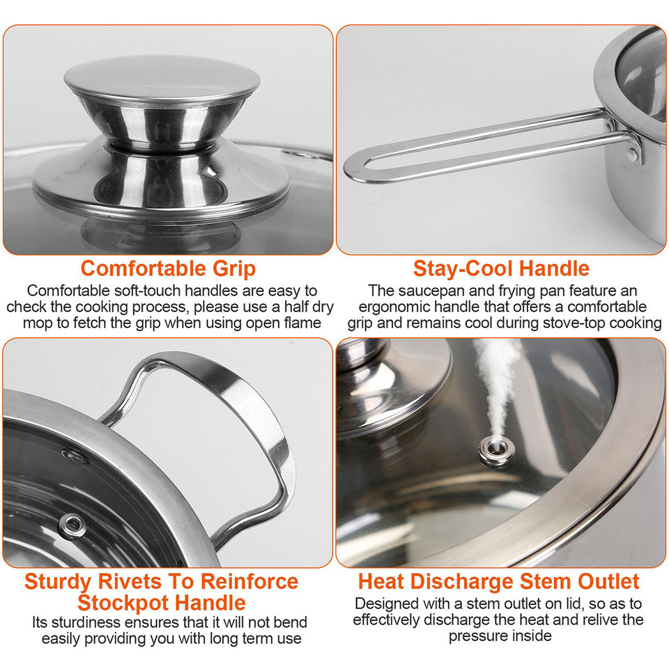 NewHome™ Stainless Steel Cookware Set product image