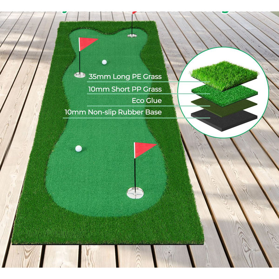 10 x 3.3-Foot Golf Putting Green with Realistic Artificial Grass Turf product image