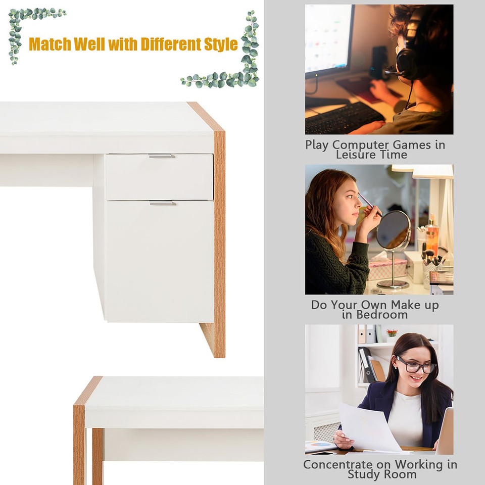 Goplus Computer Desk Workstation with Drawers product image