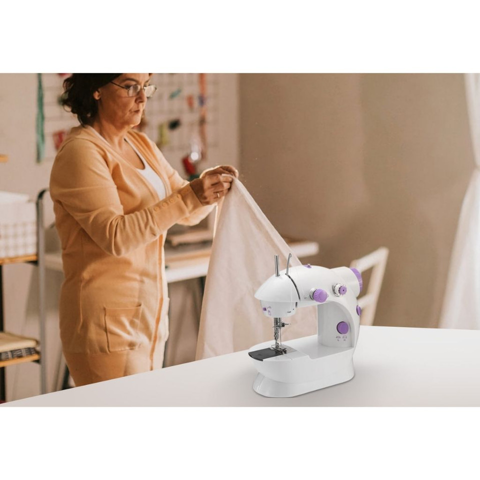 Portable Electric Sewing Machine with Adjustable Speed Settings product image