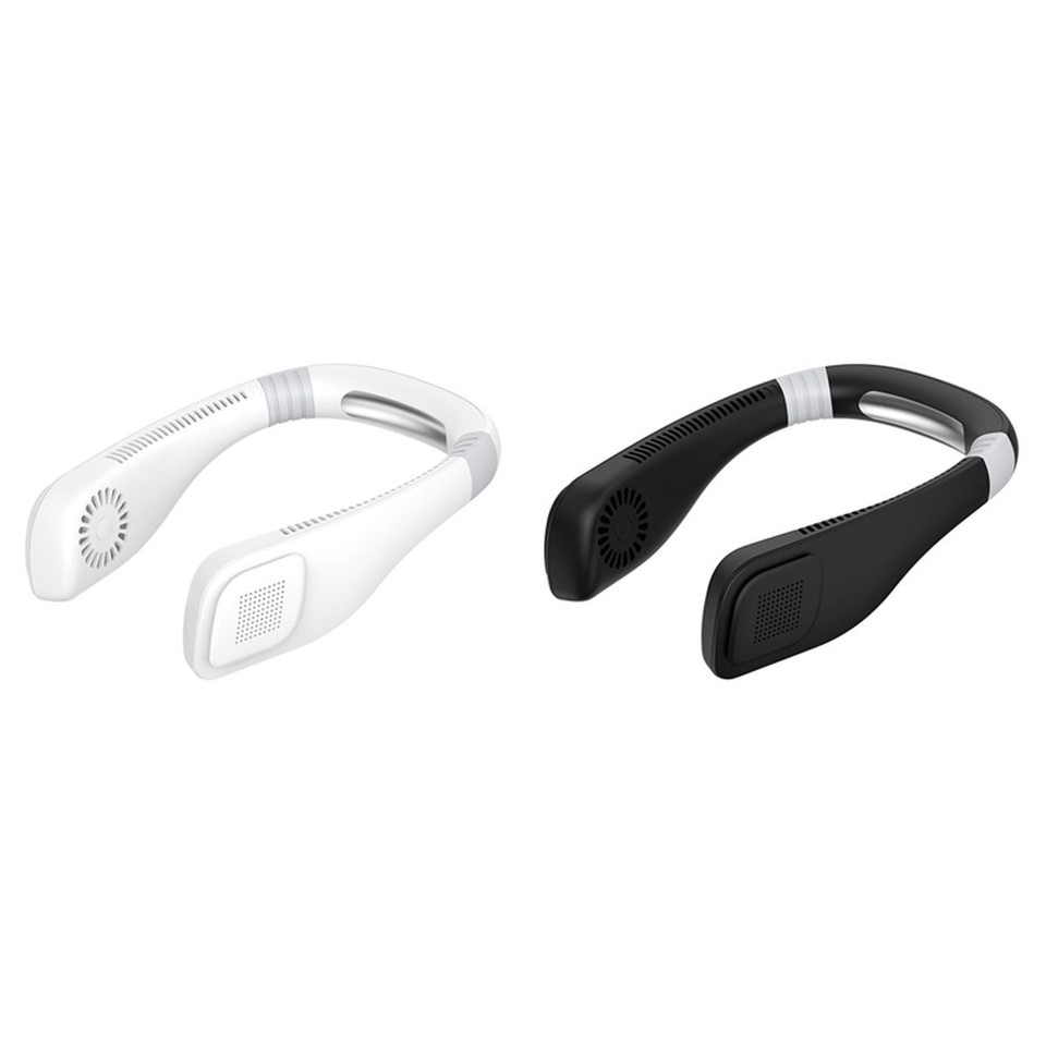 1 Set Bladeless Neck Fan, 360 Degree Cooling Handsfree Sports USB Mini Fan, (Black ) product image