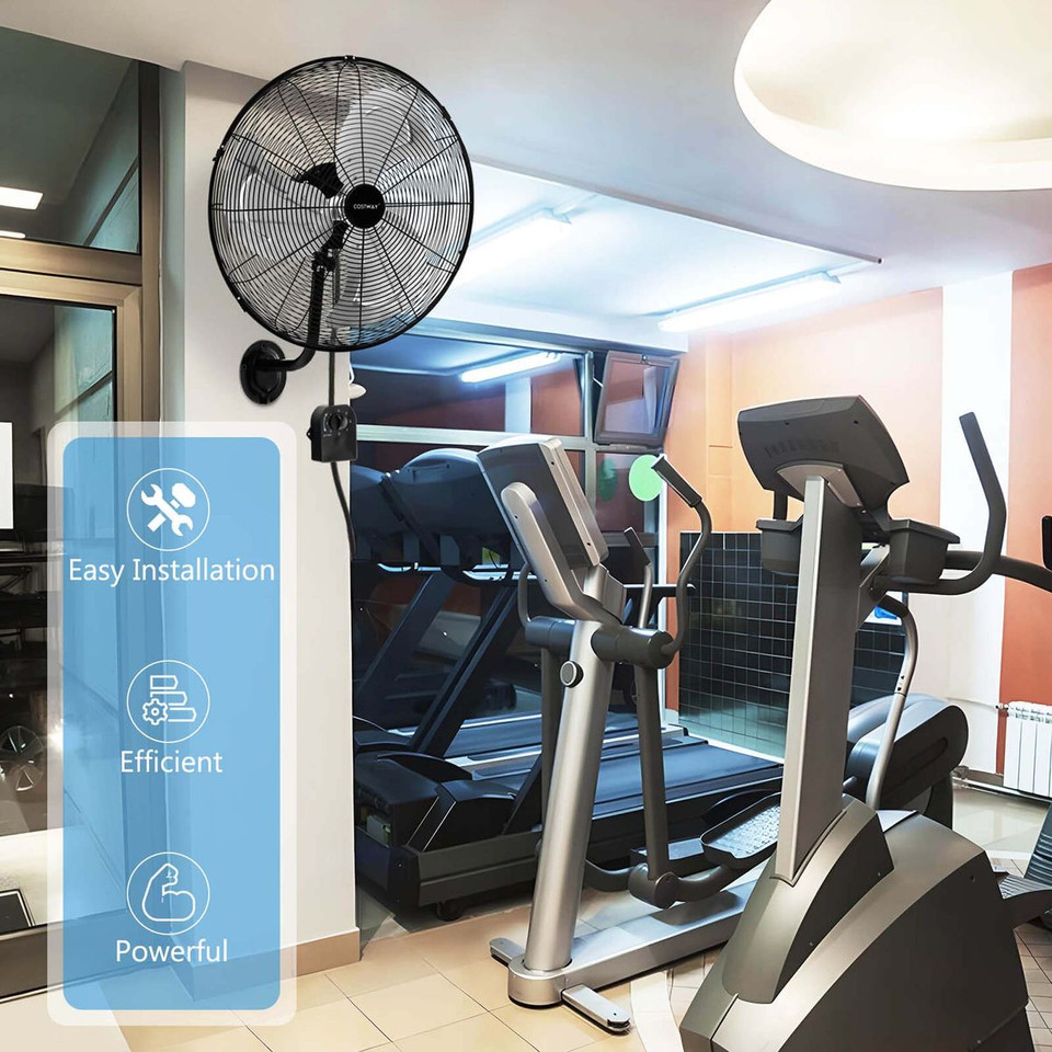 20-Inch Wall-Mounted Fan with 3 Fan Speeds & Adjustable Tilt Head product image