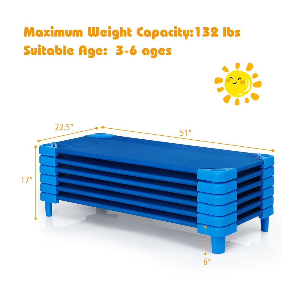 Kids Stackable Nap-Time Cots (6-Pack) product image
