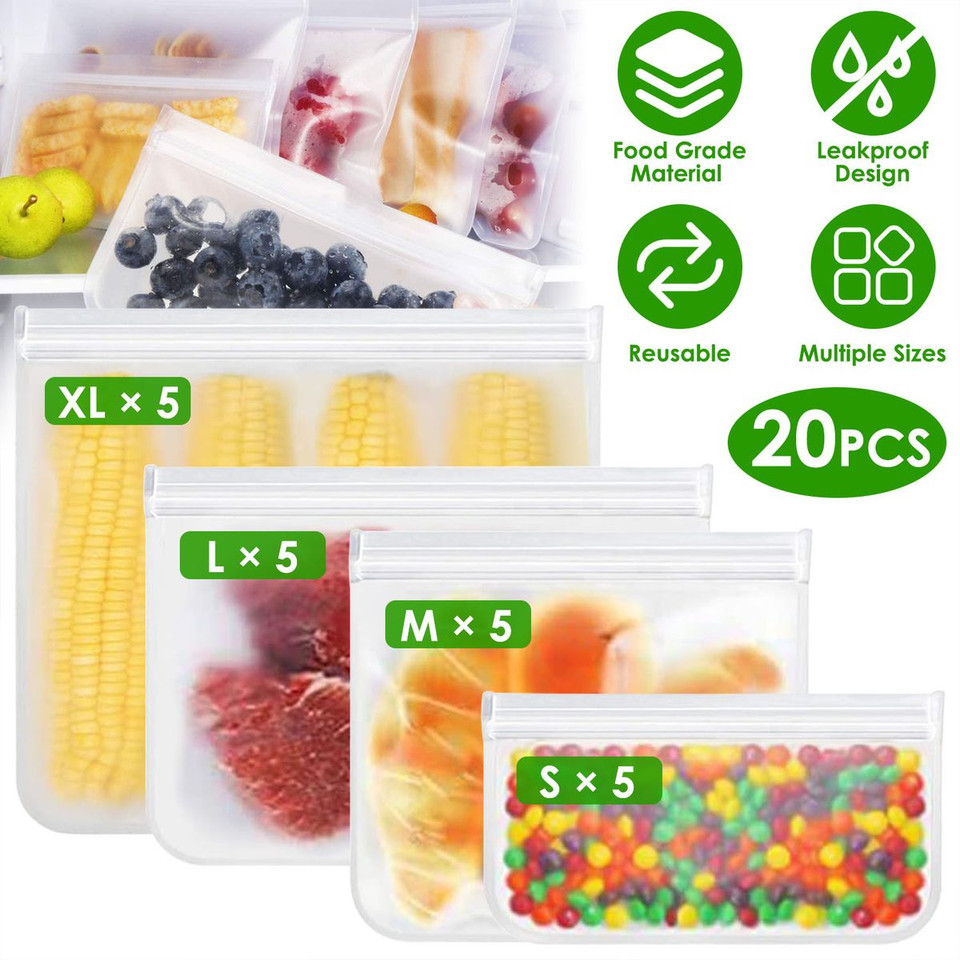 NewHome™ 20-Piece Reusable Food Storage Bags product image