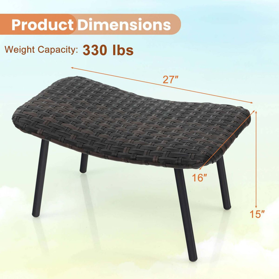 All-Weather Outdoor Ottoman Footrests (Set of 2) product image