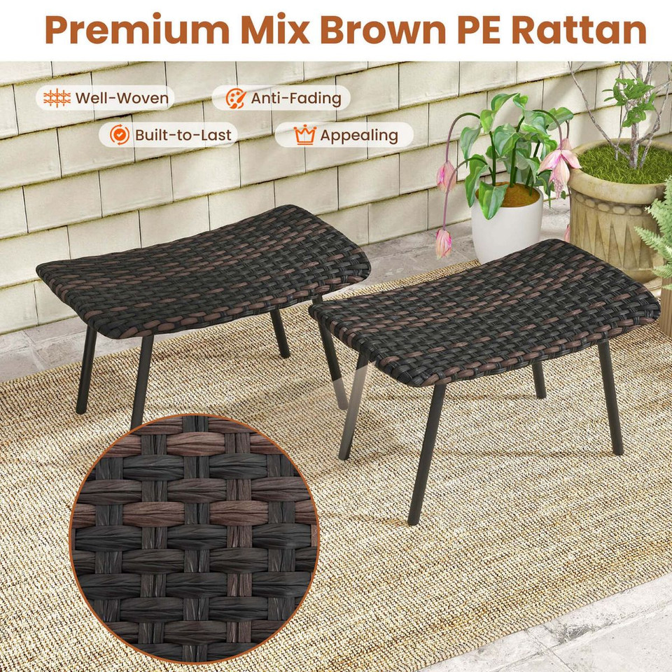 All-Weather Outdoor Ottoman Footrests (Set of 2) product image