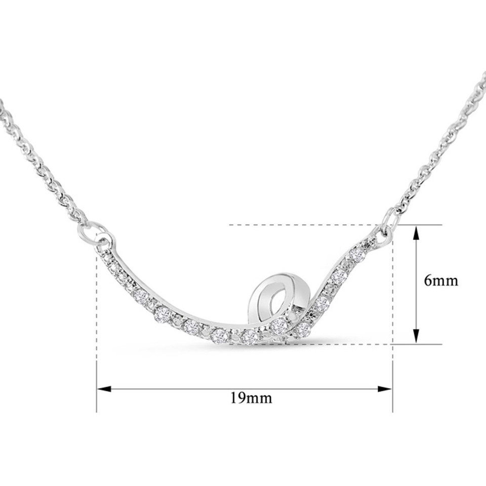 0.07-Carat Diamond Bar Swirl Necklace product image