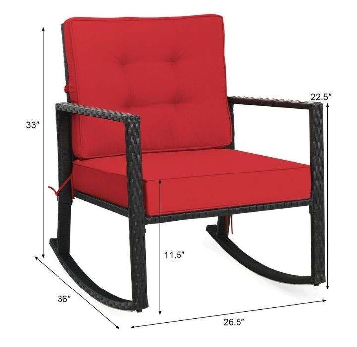 Rattan Cushioned Rocking Chairs (Set of 2) product image
