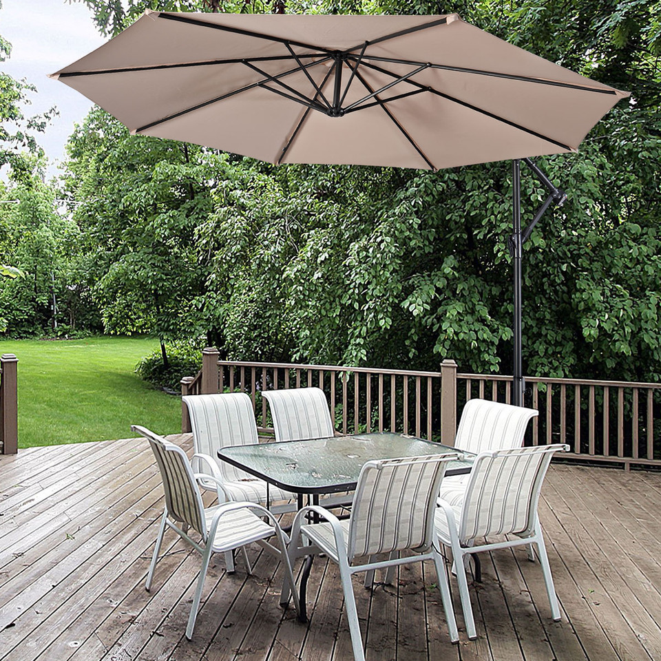 Goplus 10ft Hanging Patio Umbrella Sun Shade product image
