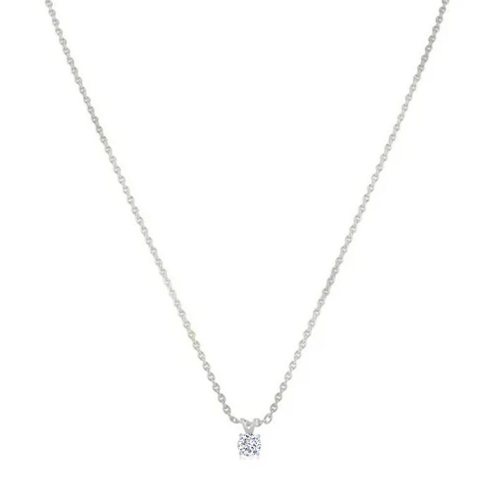 1/4-Carat Moissanite Solitaire 18-Inch Necklace in Sterling Silver product image