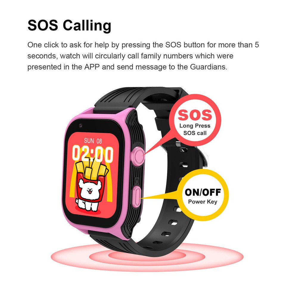4G Kid Smartwatch GPS Video Call 1.83inch Screen With Camera SOS Function Color Green With Night Light product image